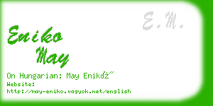 eniko may business card